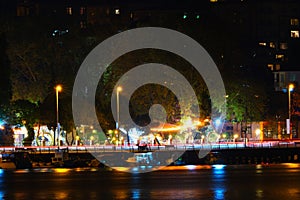 Istanbul Sariyer Beach Night View - Long Exposure