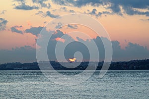 Istanbul Silhouette At Sunset