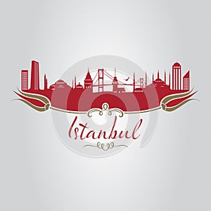 istanbul logo, icon and symbol vector illustration photo