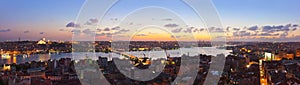 Istanbul sunset panorama