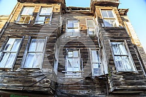 Istanbul/Turkey-04.03.2019: beautiful old vintage houses of Istanbul