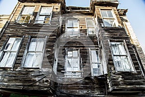 Istanbul/Turkey-04.03.2019: beautiful old vintage houses of Istanbul