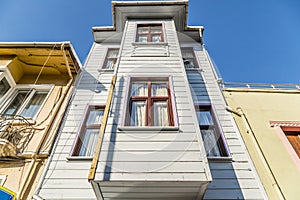 Istanbul/Turkey-04.03.2019: beautiful old vintage houses of Istanbul