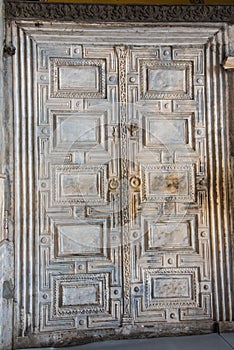 ISTANBUL TURKEY: April 10, 2016. Interior of the Hagia Sophia Ayasofya in Istanbul, Turkey - architectural fragment.