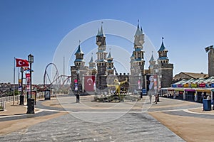 Isfanbul or formerly Vialand. It is the first theme park built in Turkey. View from isfanbul shopping and entertainment center in