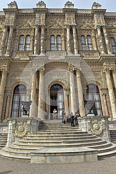 Dolmabahce Palace in Istanbul, Turkey. Palace was built at 1856 and served as the main administrative center of the Ottoman Empire