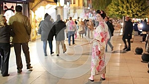 ISTANBUL, TURKEY - JANUARY 2013: Japanese geisha samurai