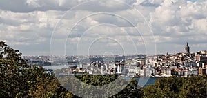 Istanbul, Turkey Landscape across the Bosphorus