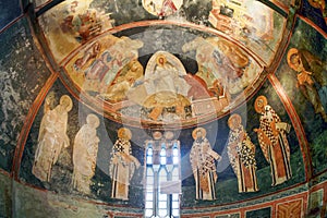 ISTANBUL, TURKEY - MARCH 25, 2012: Fresco in Church of Christ the Savior.