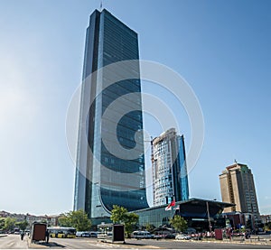 Istanbul, Turkey - May 10, 2015: Istanbul Sapphire, or Sapphire, is a skyscraper, and as of 2016, the tallest building in Istanbul