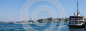 Istanbul, Turkey, Middle East, panoramic, view, aerial view, Topkapi Palace, Hagia Sophia, Blue Mosque, Bosphorus, Golden Horn