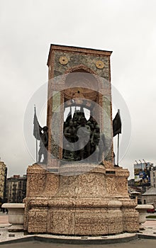 Istanbul, Turkey - The Monument of the Republic on Taksim Square photo