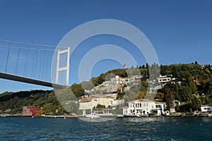 Fatih Sultan Mehmet Bridge over Bosporus Strait, Istanbul, Turkey