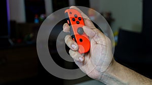 Red controller for Nintendo Switch - a handheld gaming console