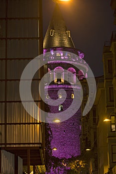 Istanbul, Turkey - October 18, 2019. Landscape of Karakoy Istanbul with  Galata Tower