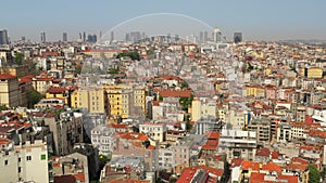 Istanbul, Turkey. Panoramic vista of Istanbul`s historic peninsula