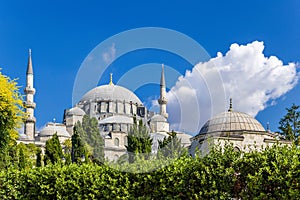 Istanbul, Turkey. Suleymaniye Mosque and mausoleums