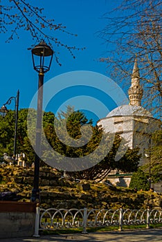 ISTANBUL, TURKEY: View from Sultanahmed Square to the ruins of the hippodrome of Constantinople photo