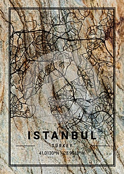 Istanbul - Turkey Zoe Marble Map