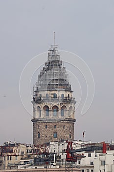 15-09-2023 Istanbul-Turkiye: Sarayburnu and Galata Tower in Istanbul photo