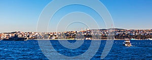 Istanbul Uskudar Selimiye Coastscape and Bosporus View