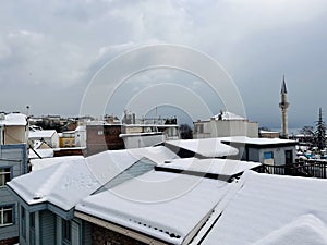 Istanbul in winter. Fatih - city in Istanbul, Turkey