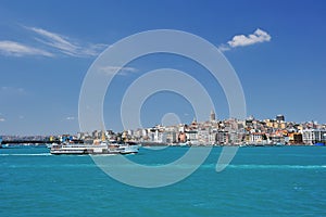 istanbuls classic ferry on bosphorus