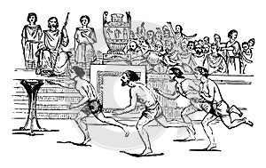 The Isthmian Games vintage illustration