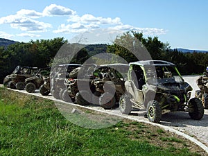 Istra Adventure or Buggy Safari Adrenaline ride of an off-road vehicle in the Istrian peninsula - Hum, Croatia