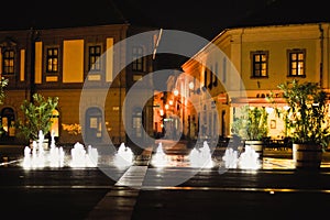 Istvan Dobo Square fountain