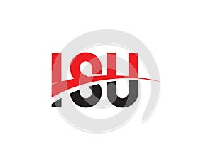 ISU Letter Initial Logo Design Vector Illustration