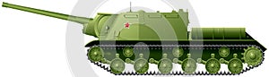 ISU-122 self-propelled  tank destroyer artillery unit based on IS-2 Heavy Tank photo