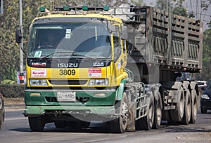 Isuzu Trailer dump truck of D stone company