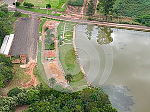 Itaja, Goias, Brazil - 04 13 2024: itaja municipal natural lake