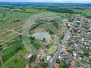 Itaja, Goias, Brazil - 04 16 2024: itaja municipal natural lake