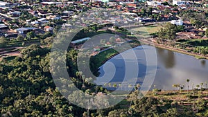 Itaja, Goias, Brazil - 04 19 2024: itaja municipal natural lake