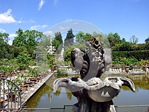 Italia. Firenze. Palazzo Pitti. Giardino di Boboli. The Piazzale dell `Isolotto