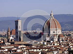 Italia. Firenze. view of the duomo from Michelangelo square