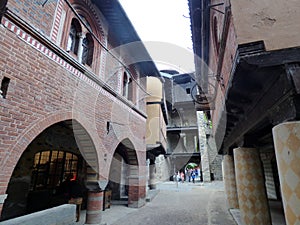 Italia. Torino. Parco del Valentino. Borgo Medievale