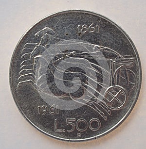 Italian 500 Lire coin