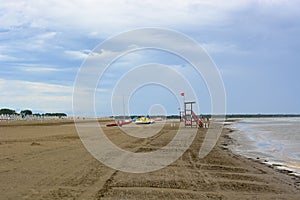 the beach of the Adriatic Sea in the early morning