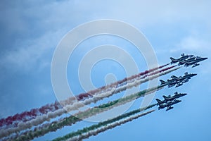 The Italian Aerobatic Team the Frecce Tricolori