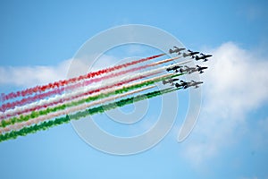 The Italian Aerobatic Team the Frecce Tricolori