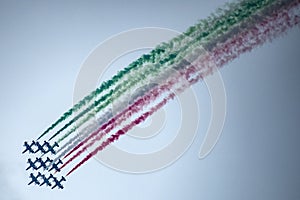 The Italian Aerobatic Team the Frecce Tricolori