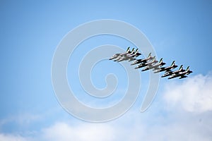 The Italian Aerobatic Team the Frecce Tricolori