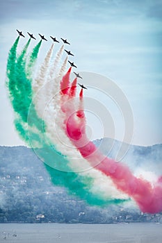 The Italian Aerobatic Team the Frecce Tricolori