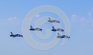 Italian Air Force Acrobatic Team take off photo