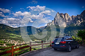 Italian Alps - Alpe di Siusi town landscape