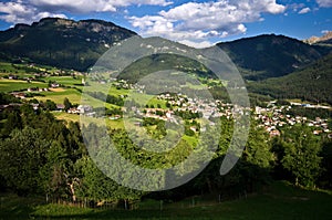 Italian Alps - Alpe di Siusi town landscape