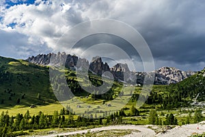 Italian Alps landscape, Passo Gardena